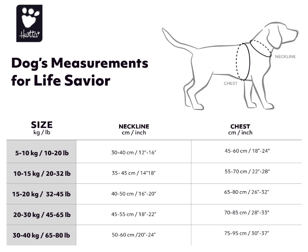Hurtta Life Savior Eco gelbėjimosi liemenė, 10-15 kg, oranžinė -  2