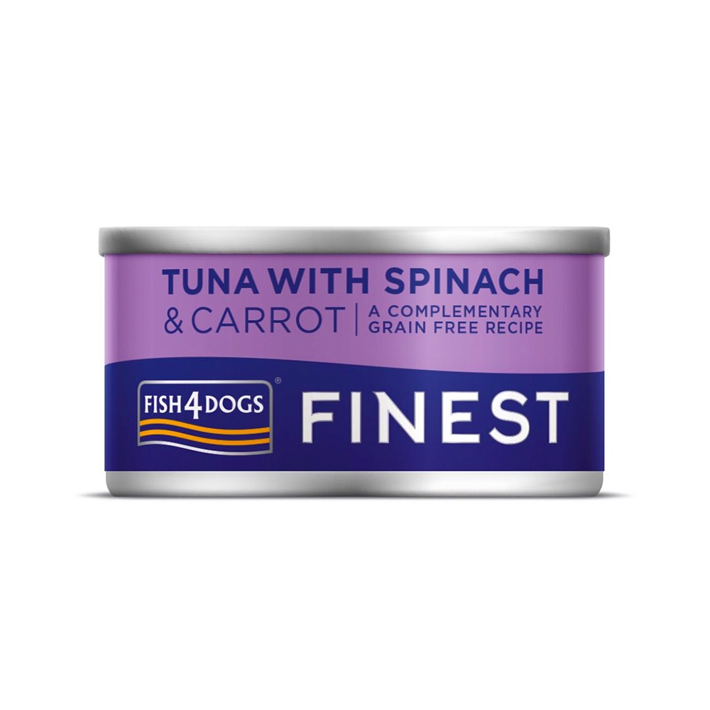 Fish4Dogs Finest konservai šunims su tunu ir morkomis, 85 g -  2