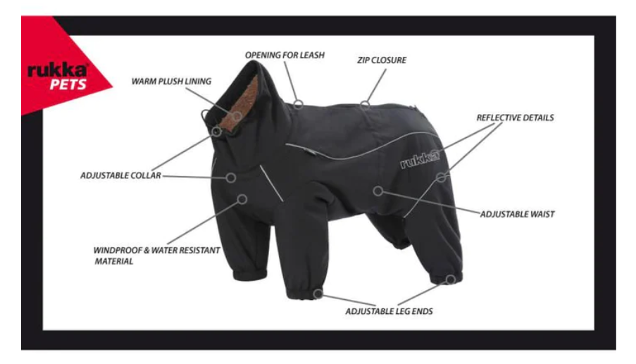 Rukka Thermal Overall kombinezonas, 30 cm, juodas -  5