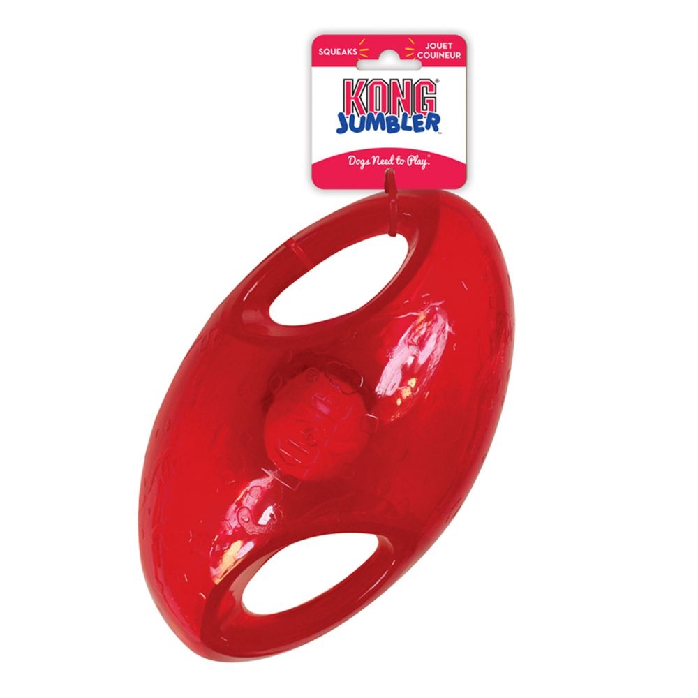 KONG Jumbler Football guminis žaislas šunims, L-XL dydžio, įv. spalvų -  4