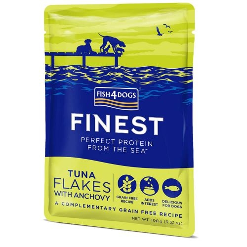 Fish4Dogs Finest konservai šunims su tunu ir ančiuviais, 100 g -  3