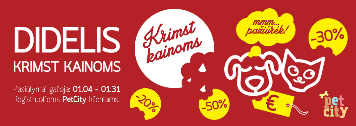 Krimst Kainoms: nuolaidos iki -40% Krimst Kainoms: nuolaidos iki -40%