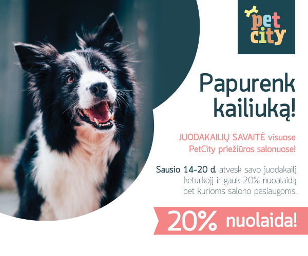 Juokailių savaitė PetCity priežiūros salonuose