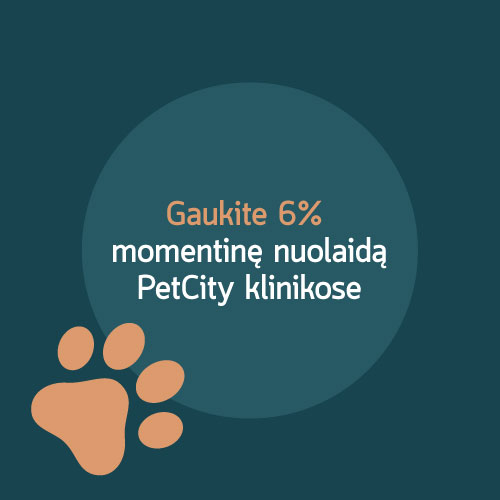 Gaukite 6% nuolaidą PetCity klinikose